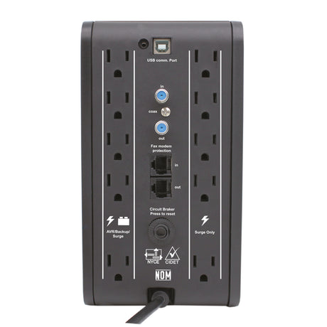 UPS CDP RU-SMART1010 1000VA/500W 10 Salidas, 560 Joules, Protección RJ45, LCD, Software 120VAC