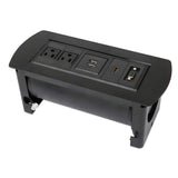 Manhattan Caja de conexión para mesa, Interior, Negro, FCC, MAN-164832