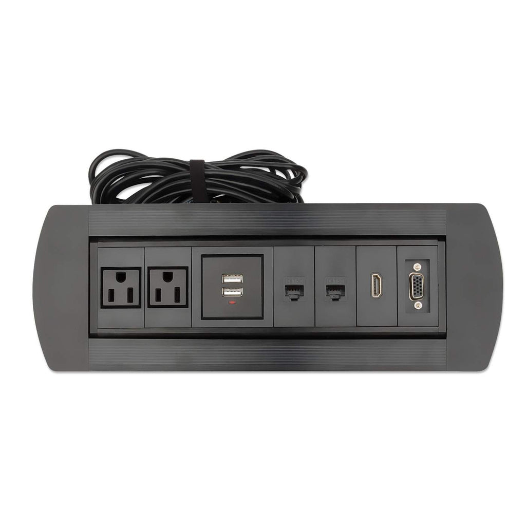 Manhattan Caja de conexión para mesa bases múltiples 1,5 m Interior Negro FCC