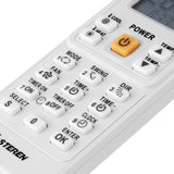 Steren RM-505 mando a distancia Aire Acondicionado Botones, Pantalla incorporada, Blanco