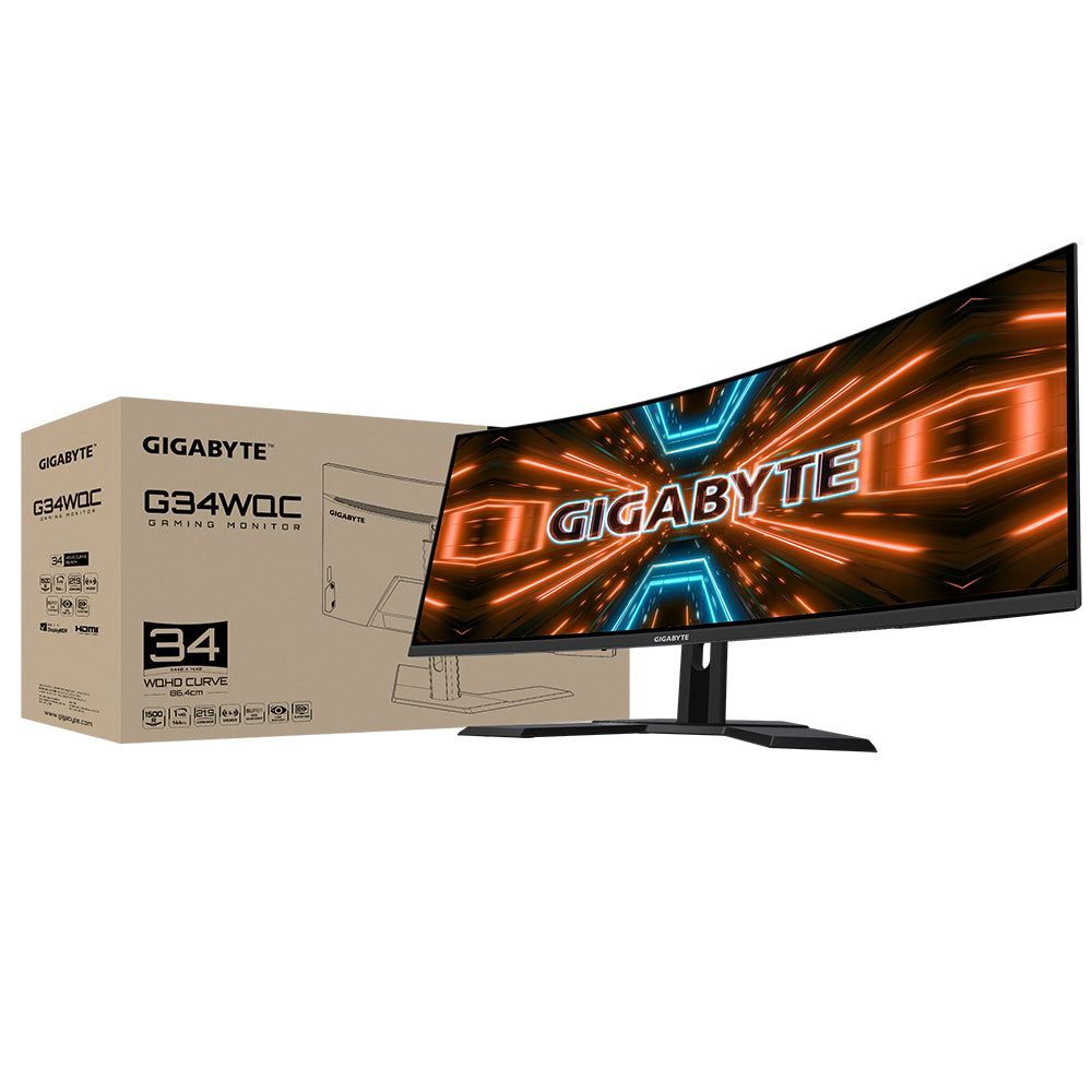 GIGABYTE G34WQC Monitor 86,4 cm (34") 3440 x 1440 Pixeles Quad HD Edge LED Negro