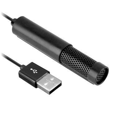 Mini Micrófono para PC BROBOTIX 651596, Conexión USB, Frecuencia de 20Hz-20kHz, Cable de 1.5 metros