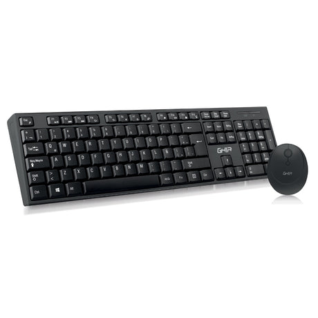 Ghia GT5000 teclado Ratón incluido Oficina RF inalámbrico QWERTY Español Negro, Tamaño completo (100%)