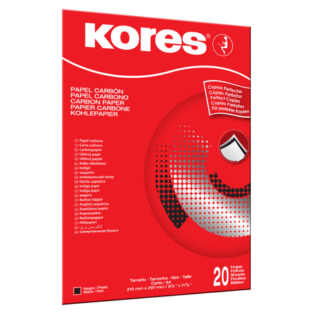 Papel Carbon Kores Typo A4 C/100 Hojas - 784926