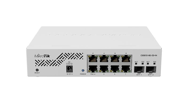 CSS610-8G-2S+IN, Switch 8 puertos GigaEth, 2 puertos SFP+ 10G