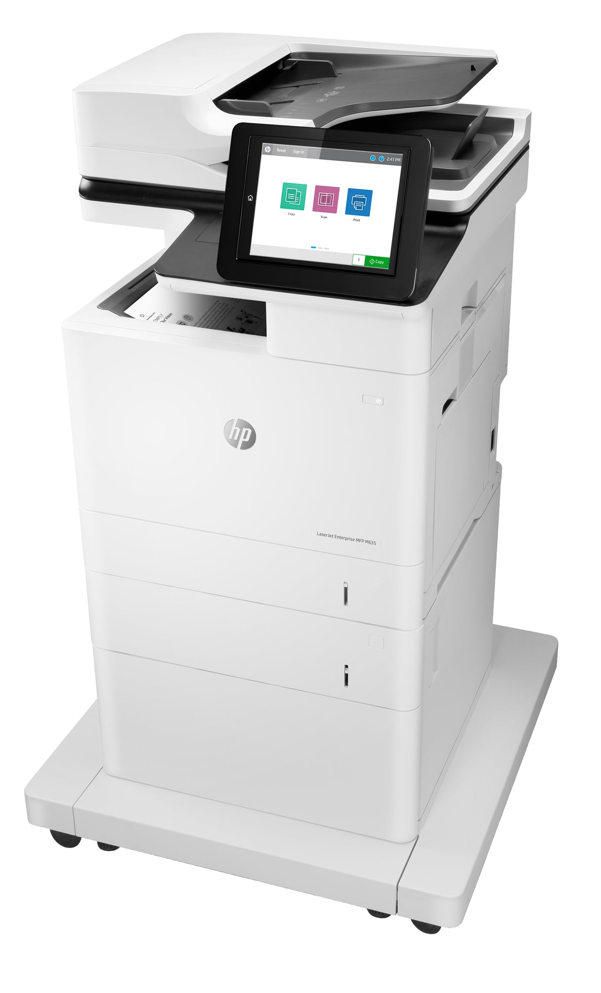 HP LaserJet Enterprise M635fht Multifunction Blanco y negro Impresora, Ethernet solamente; Copiadora, escáner