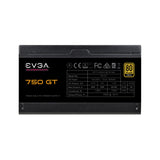 EVGA SuperNOVA 750 GT unidad de fuente de alimentación 750 W 24-pines ATX ATX Negro, 100 - 240 V, 130 W