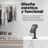 Manhattan Soporte para Terminal de Punto de Venta VeriFone® VX 520 (para terminal de tarjeta de crédito) soportes Soporte activo para teléfono móvil Terminal Interior Aluminio, Plástico, Acero