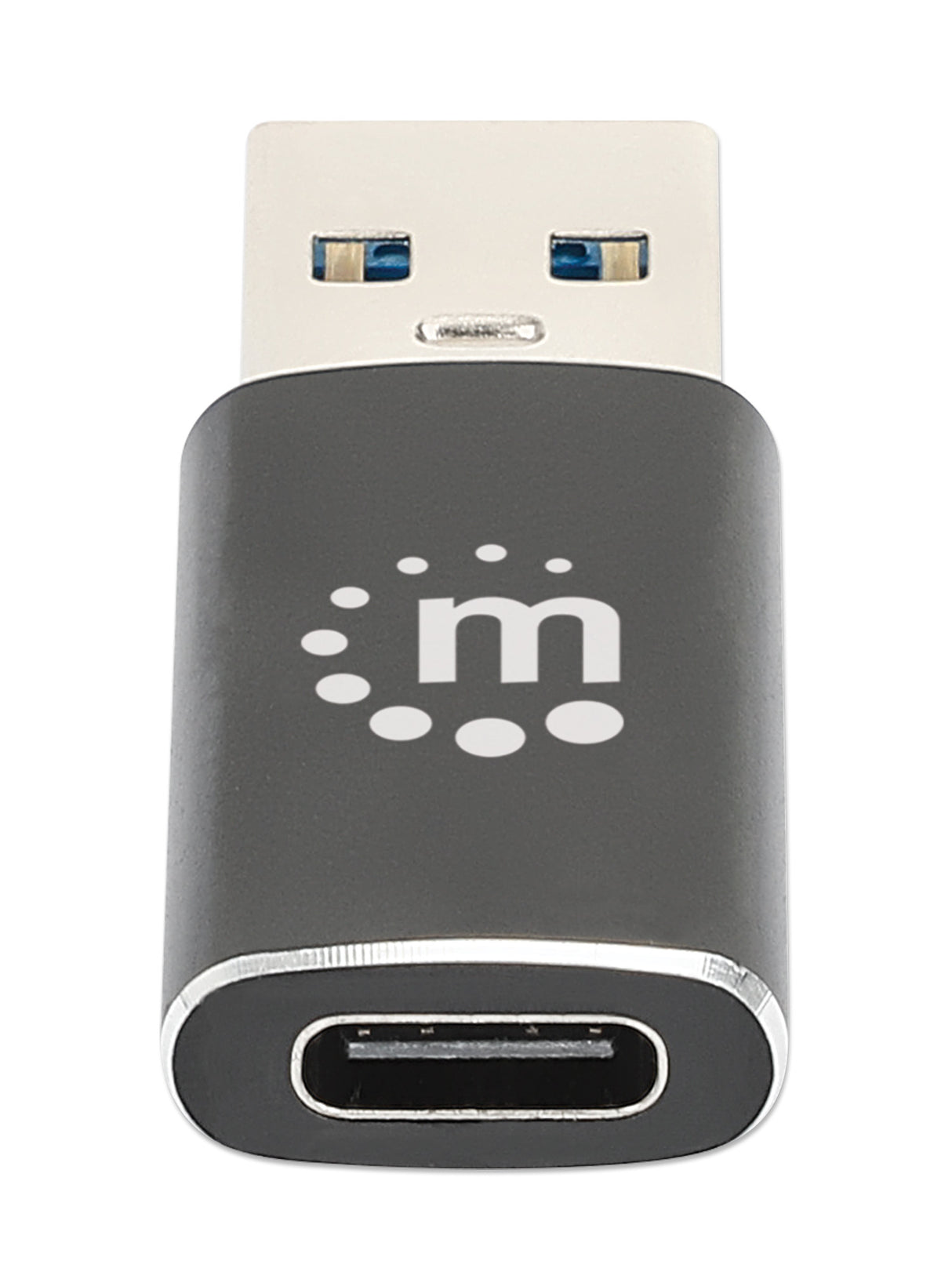 Manhattan Hub USB-C de 3 puertos ultra compacto, 3x USB-A (1x 5 Gbps USB 3.0 + 2x 480 Mbps USB 2.0),