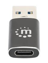 Manhattan Hub USB-C de 3 puertos ultra compacto, 3x USB-A (1x 5 Gbps USB 3.0 + 2x 480 Mbps USB 2.0),