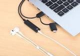 Manhattan 153560 divisores de audio USB-C & USB-A USB-A & 3.5 mm Macho Hembra