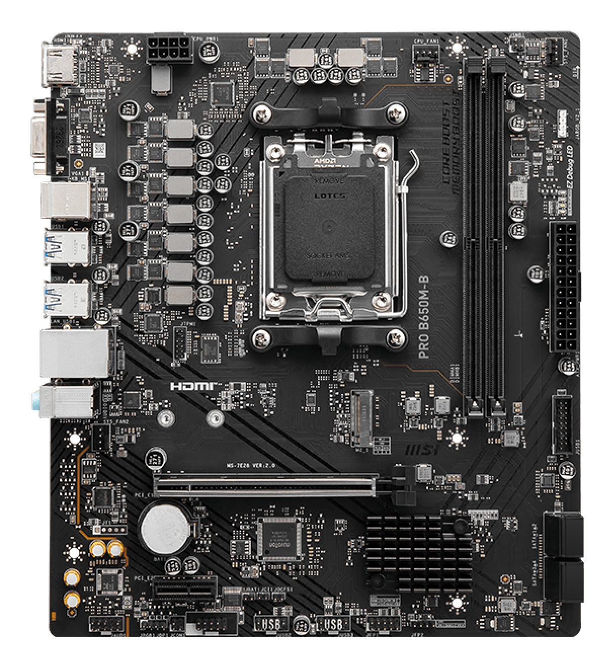 MSI PRO B650M-B placas base AMD Zócalo AM5 AMD Ryzen 7000 Series Zócalo AM5