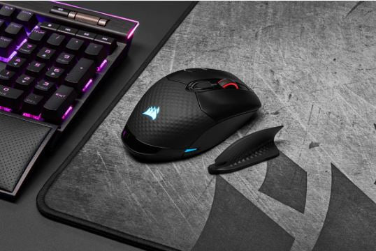 Corsair Dark Core RGB Pro ratón Juego mano derecha RF Wireless + Bluetooth + USB Type-A Óptico 18000