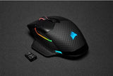 Corsair Dark Core RGB Pro ratón Juego Diestro RF Wireless + Bluetooth + USB Type-A Óptico 18000 DPI, Negro