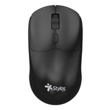 Mouse Inalambrico Recargable Stylos 1,600 Dpi 3 Niveles 4 Botones Conexion USB Nano 2.4Ghz Negro