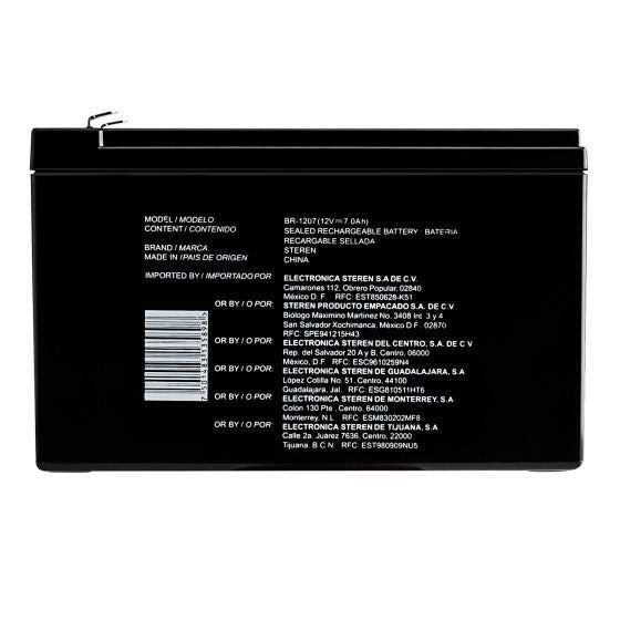 Steren BR-1207 batería recargable industrial Sealed Lead Acid (VRLA) 7000 mAh 12 V