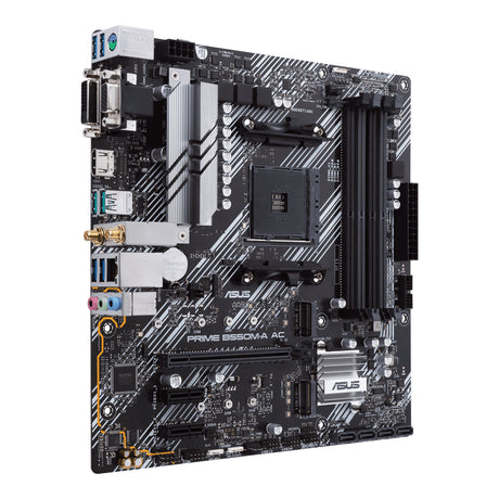 ASUS PRIME B550M-A AC AMD B550 Enchufe AM4 Micro ATX, AMD Ryzen 3000 Series, AMD Ryzen 5000 Series, DDR4-SDRAM