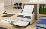 Epson DS-730N Escáner alimentado con hojas 600 x 600 DPI A4 Negro, Gris, 215.9 x 6096 mm, 30 Bit, 24 Bit