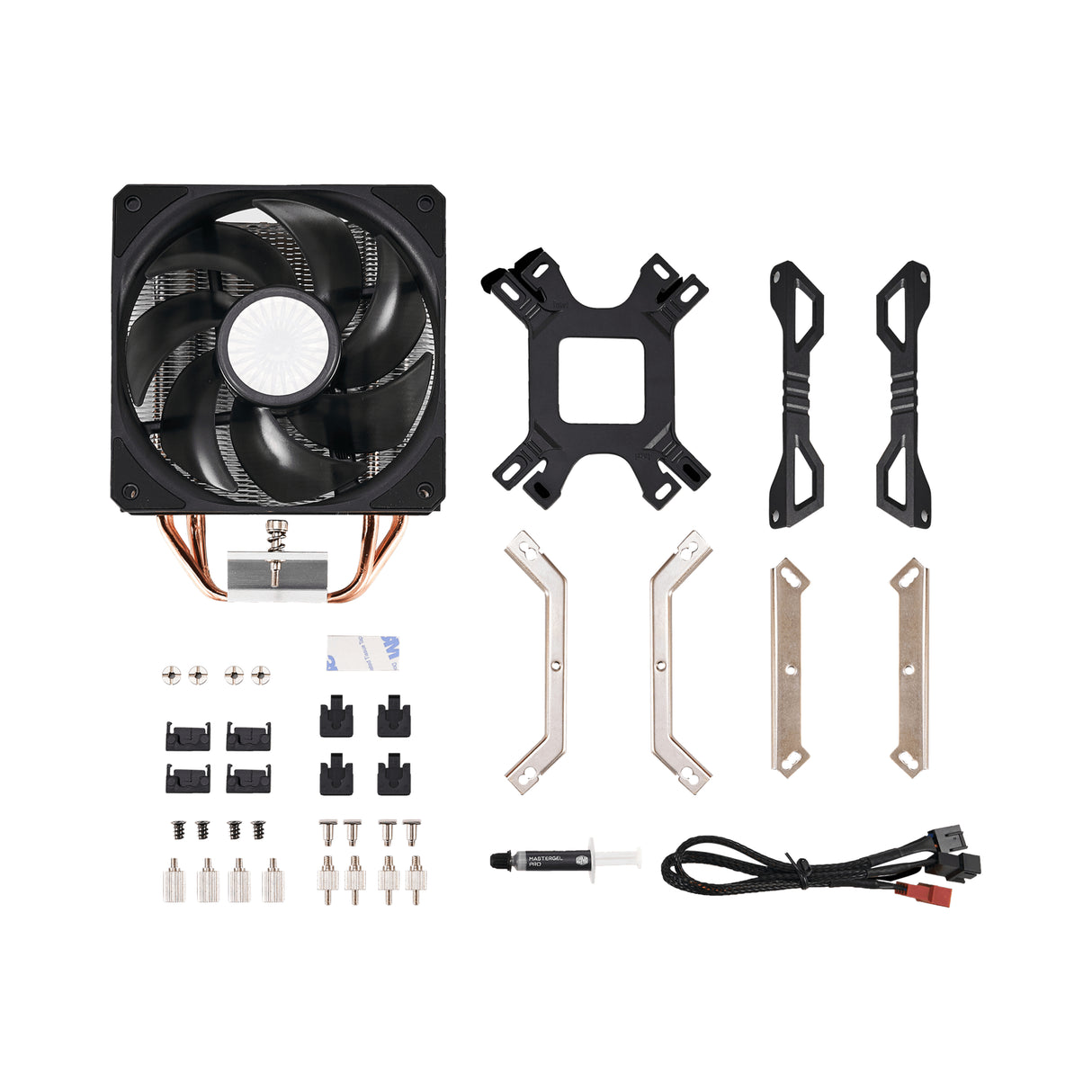 Cooler Master Hyper 212 EVO V2 Procesador Enfriador 12 cm Negro, Plata 1 pieza(s), 650 RPM, 1800 RPM