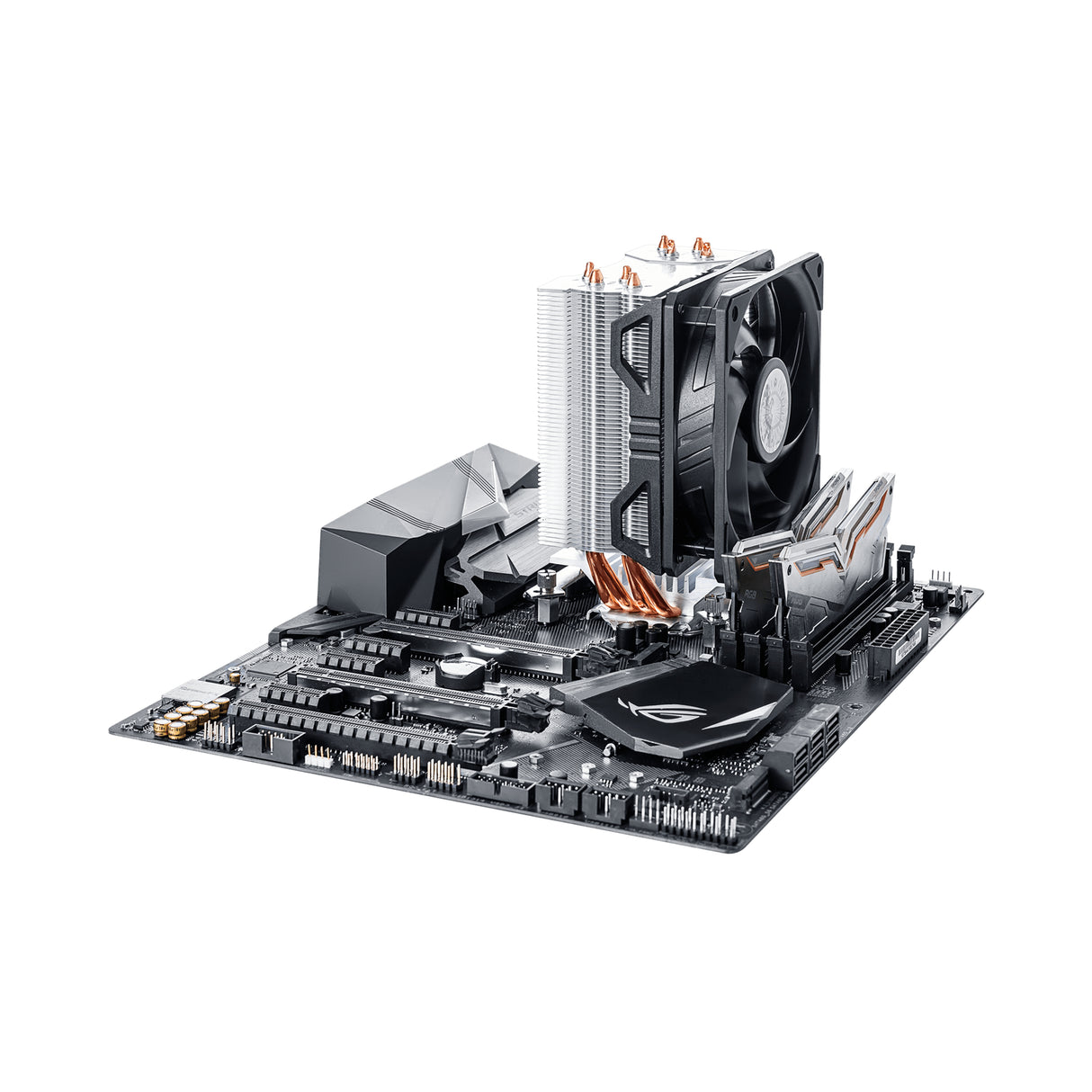 Cooler Master Hyper 212 EVO V2 Procesador Enfriador 12 cm Negro, Plata 1 pieza(s), 650 RPM, 1800 RPM