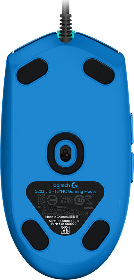 Logitech G 910-005795 ratón Juego USB tipo A 8000 DPI, Azul | Ratones