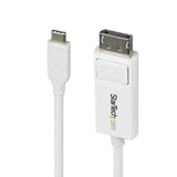 StarTech.com Cable USB C a DisplayPort 1.2 4K 60Hz de 2m - Adaptador de Vídeo Bidireccional DP a USB Tipo C - HDR - para