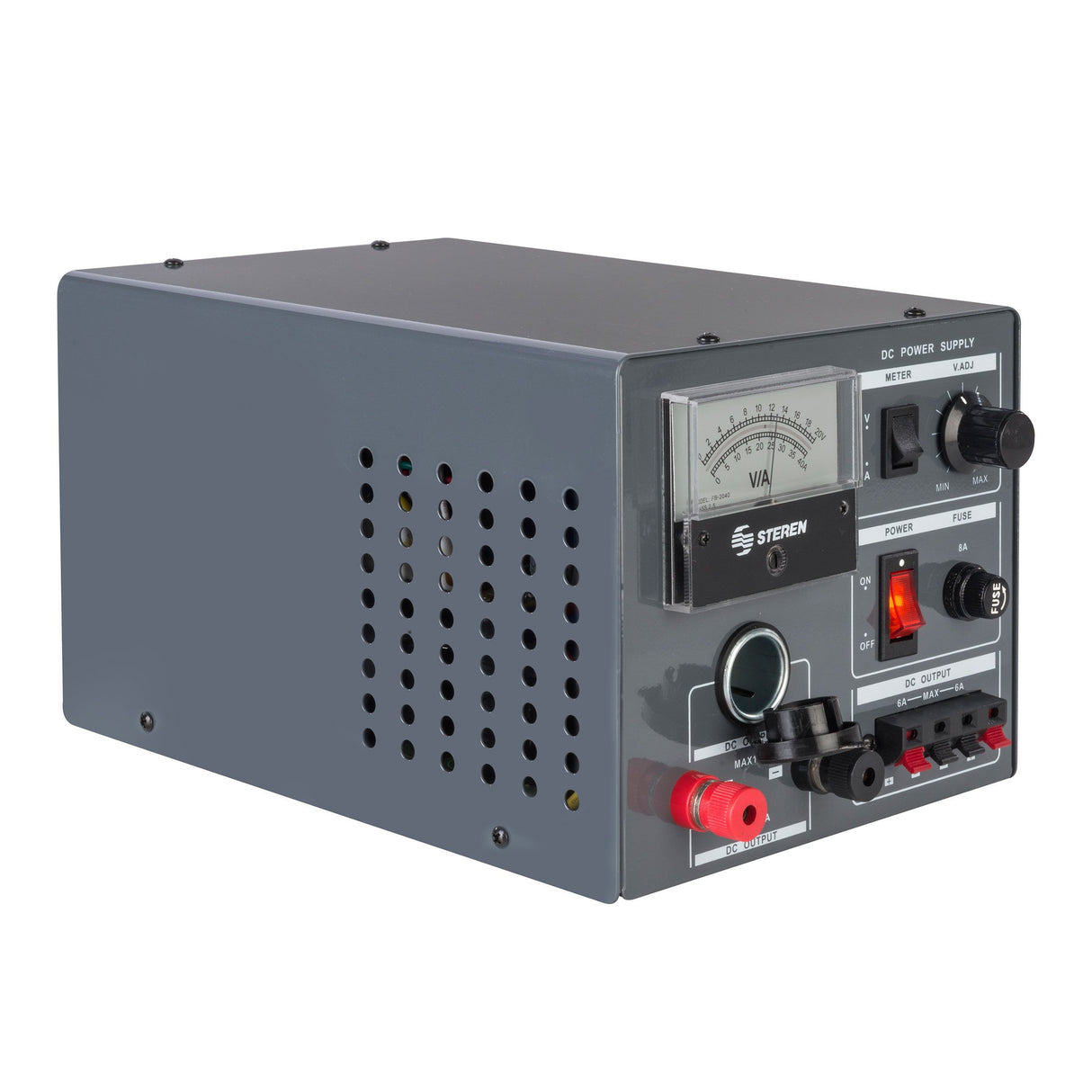Steren PRL-25 adaptador e inversor de corriente Interior Gris, 127 V, Sobrecarga, Cortocircuito