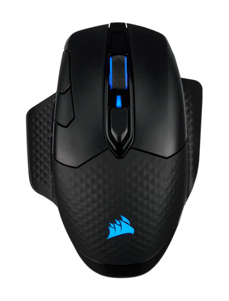 Corsair DARK CORE RGB PRO SE ratón Juego Diestro RF Wireless + USB Type-A Óptico 18000 DPI, Negro