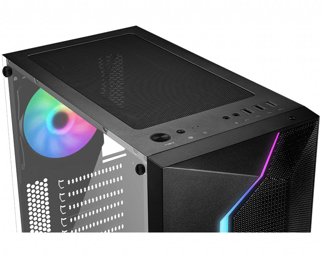 MSI MAG VAMPIRIC 100R carcasas ordenador Plástico, Acero Midi Tower PC Negro