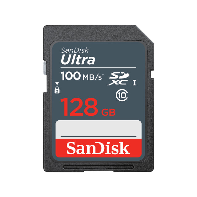 SanDisk Ultra 128 GB SDXC UHS-I, 100 MB/s, Negro, SDSDUNR-128G-GN3IN | Memorias flash
