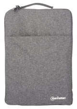 Manhattan Funda para portátil Seattle 15,6", gris, acolchada, interior extra suave, compartimento pr
