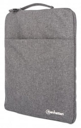 Manhattan Funda para portátil Seattle 15,6", gris, acolchada, interior extra suave, compartimento pr