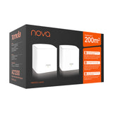 Tenda NOVA MW5G(2-PACK) sistema wi-fi de malla Doble banda (2,4 GHz / 5 GHz) Wi-Fi 5 (802.11ac) Blanco Interno