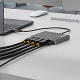 StarTech.com QUAD-USB-DP-ADAPT Bases para portátiles y replicadores de puertos Alámbrico USB 3.2 Gen 1 (3.1 Gen 1) Type-