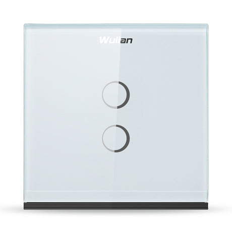 Wulian Smart Touch Switch Inalámbrico Blanco, ZigBee, 2 canales, Pared