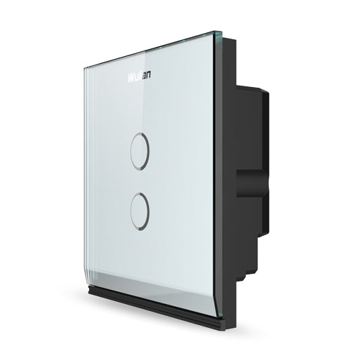 Wulian Smart Touch Switch Inalámbrico Blanco, ZigBee, 2 canales, Pared