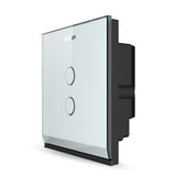 Wulian Smart Touch Switch Inalámbrico Blanco, ZigBee, 2 canales, Pared