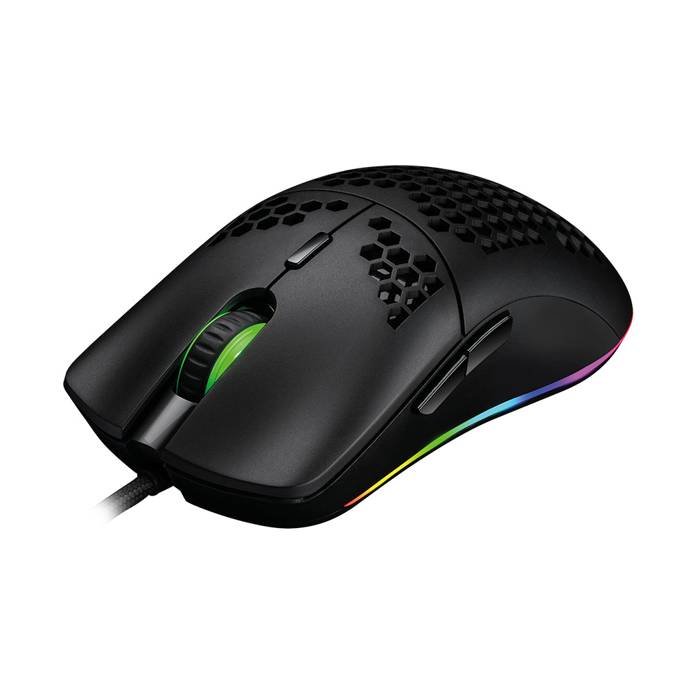 MOUSE VORAGO GAME FACTOR MOG501 OPTICO 6200 DPI 7 BOTONES ULTRALIGHT RGB