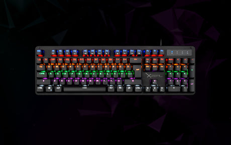 TECLADO STYLOS XZEAL GAMER XZ1020, TECLADO MECANICO, SIWT RED, ALAMBRICO, NEGRO (ESPAÑOL)