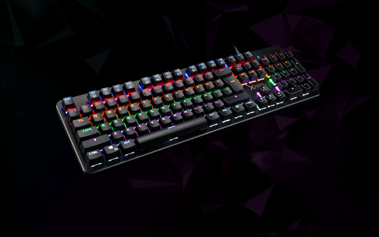 TECLADO STYLOS XZEAL GAMER XZ1020, TECLADO MECANICO, SIWT RED, ALAMBRICO, NEGRO (ESPAÑOL)