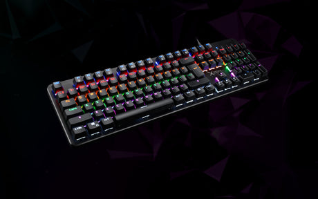 TECLADO STYLOS XZEAL GAMER XZ1020, TECLADO MECANICO, SIWT RED, ALAMBRICO, NEGRO (ESPAÑOL)
