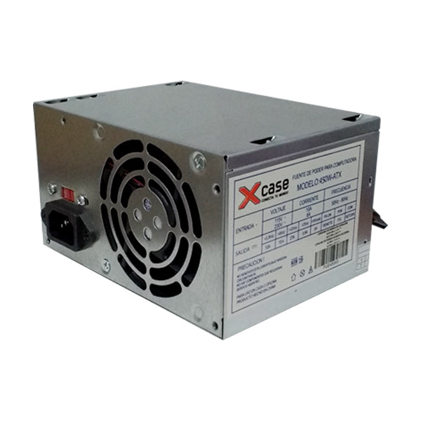 X-Case FUE45003 unidad de fuente de alimentación 450 W 20+4 pin ATX ATX acero satinado, 110 - 220 V, No modular