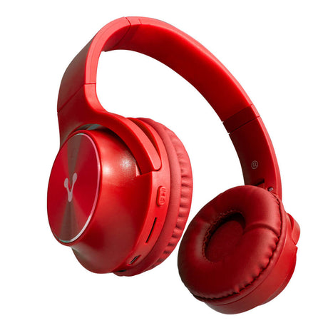 Vorago HPB-200 Auriculares Inalámbrico y alámbrico Diadema Llamadas/Música Bluetooth Rojo, 20 - 20000 Hz, 120 g