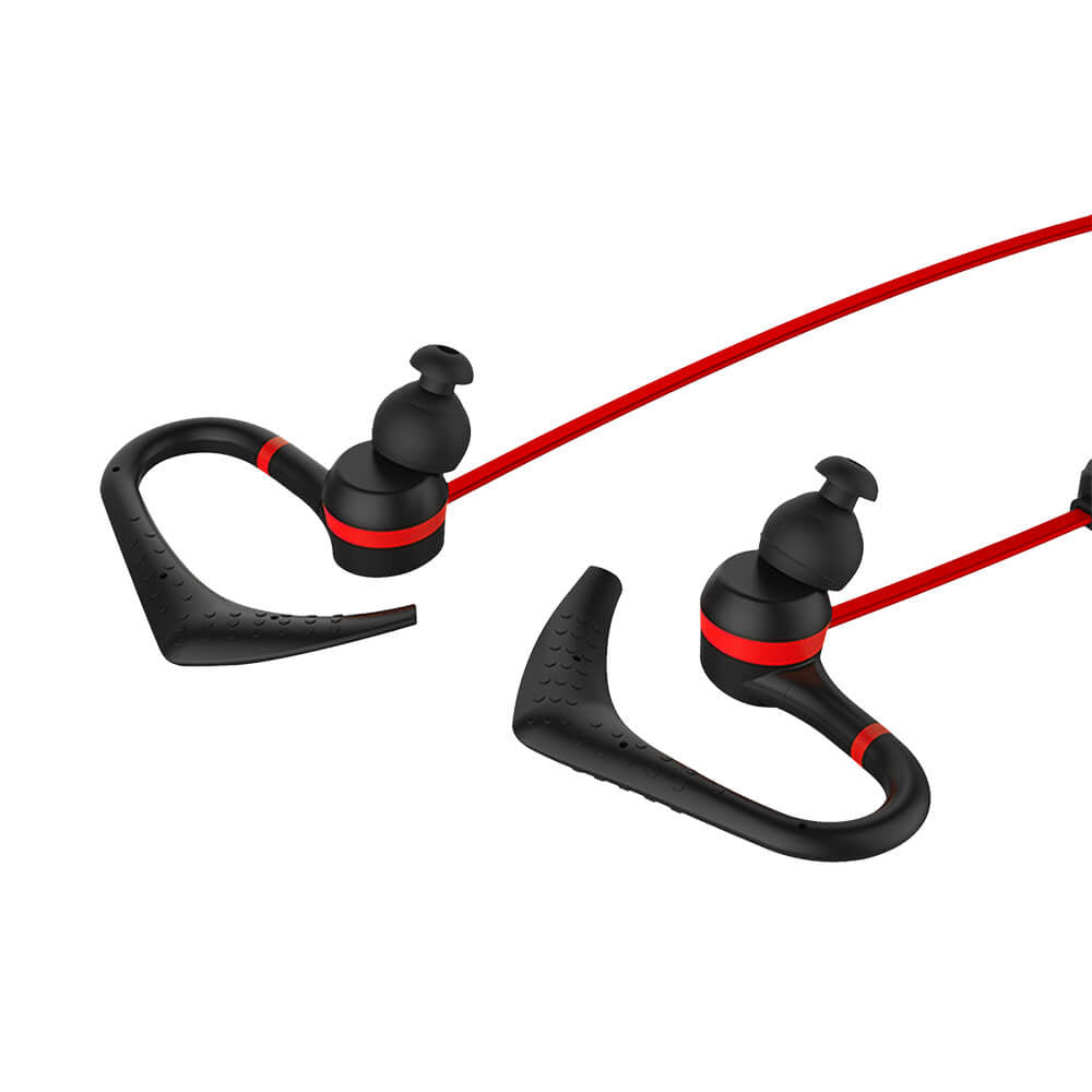 Vorago ESB-301 Auriculares Inalámbrico Gancho de oreja, Intra auditivo Deportes MicroUSB Bluetooth Negro, Rojo