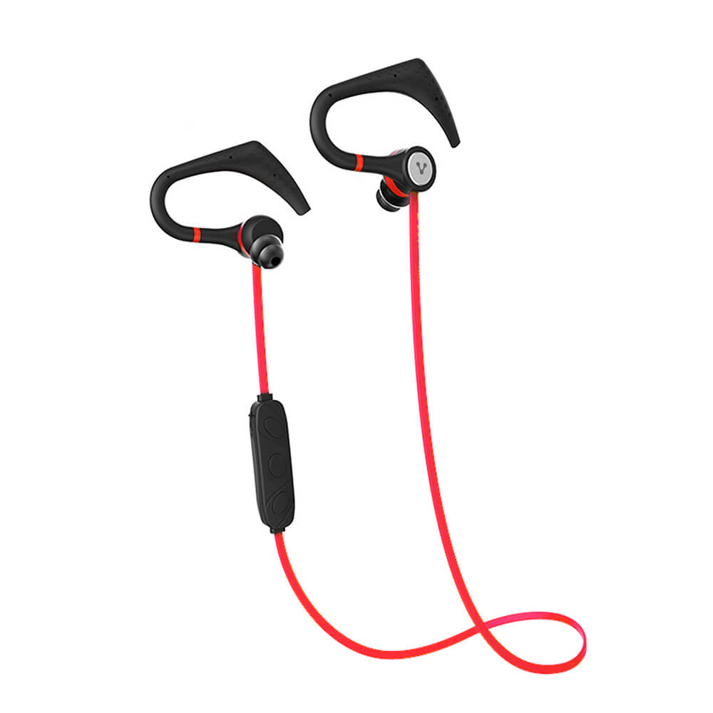 Vorago ESB-301 Auriculares Inalámbrico Gancho de oreja, Intra auditivo Deportes MicroUSB Bluetooth Negro, Rojo