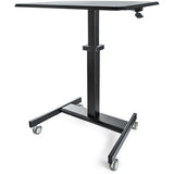 StarTech.com Escritorio Móvil de Pie - Carrito Mesa Portátil Ajustable de Pie Ergonómica con Ruedas - Estación de Trabaj