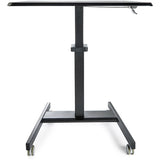 StarTech.com Escritorio Móvil de Pie - Carrito Mesa Portátil Ajustable de Pie Ergonómica con Ruedas - Estación de Trabaj