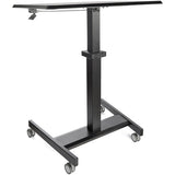 StarTech.com Escritorio Móvil de Pie - Carrito Mesa Portátil Ajustable de Pie Ergonómica con Ruedas - Estación de Trabaj
