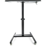 StarTech.com Escritorio Móvil de Pie - Carrito Mesa Portátil Ajustable de Pie Ergonómica con Ruedas - Estación de Trabaj