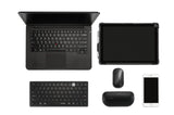 Kensington Teclado compacto multidispositivo con tecnología inalámbrica dual Teclado Universal Inalámbrico RF Wireless + Bluetooth QWERTY